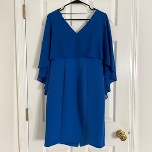 Royal blue cape dress